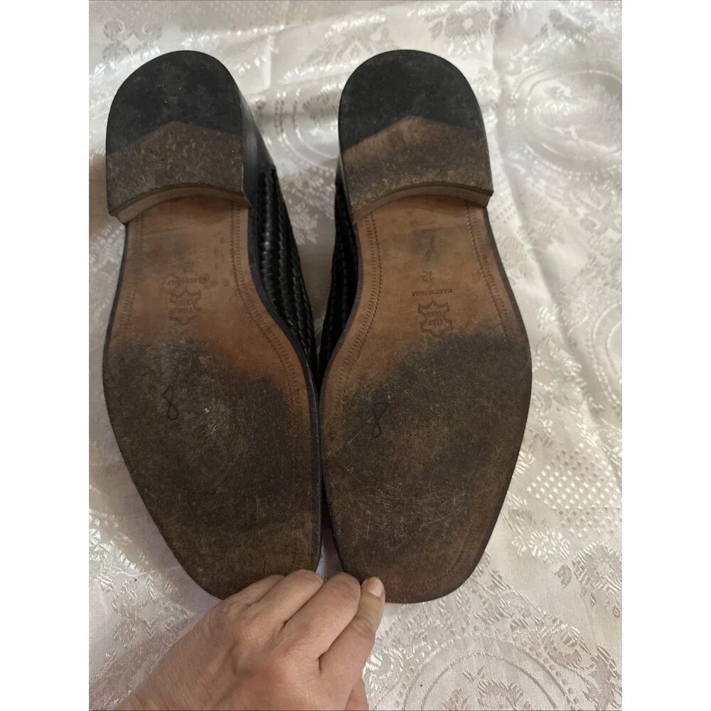 Olivier 12 Woven Black Shoes Made In Italy